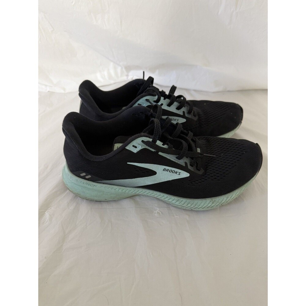 Brooks Launch GTS 8 Cushioned Running Sneakers In Black & Mint Size 9.5 Women’s